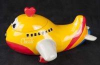 Southwest Airlines Classic Style Airplane Yellow Cookie Jar Vtg 2007